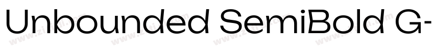 Unbounded SemiBold G字体转换